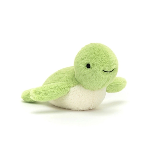 Jellycat Fluffy Turtle 2.8x3.5" ๐ข Soft & Plush NWT - Picture 1 of 6